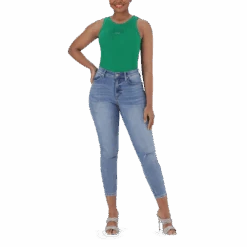 EVA CURVY MID WASH SKINNY -Steve Madden Store SMD325 EVA LIGHT WASH SKINNY MID WASH 2