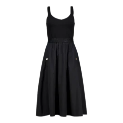 ZORA BLACK BALLERINA MIDI DRESS