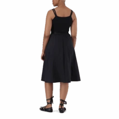 ZORA BLACK BALLERINA MIDI DRESS 12 ZORA BLACK BALLERINA MIDI DRESS -Steve Madden Store SMD363 ZORA BALLERINA MIDI DRESS BLACK 10