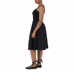 ZORA BLACK BALLERINA MIDI DRESS 11 ZORA BLACK BALLERINA MIDI DRESS -Steve Madden Store SMD363 ZORA BALLERINA MIDI DRESS BLACK 6