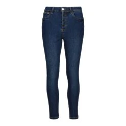 ZOE CONTOUR CURVY DARK WASH SKINNY WITH BUTTON FLY