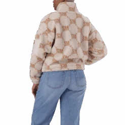 JOVIE NEUTRAL TEDDY FLEECE CROPPED BOMBER -Steve Madden Store SMJ433 JOVIE NEUTRAL 25