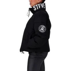 NASH BLACK CROPPED PUFFER WITH DETACHABLE HOOD -Steve Madden Store SMJ439 NASH BLACK 21