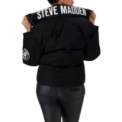 NASH BLACK CROPPED PUFFER WITH DETACHABLE HOOD -Steve Madden Store SMJ439 NASH BLACK 26
