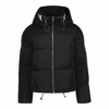 NASH BLACK CROPPED PUFFER WITH DETACHABLE HOOD -Steve Madden Store SMJ439 NASH CROPPED PUFFER DETACHABLE HOOD BLACK 01