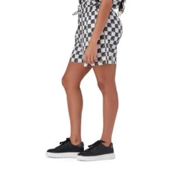 NOVA BLACK WHITE ALLOVER PRINTED SHORTS -Steve Madden Store SMP297 NOVA BLACKANDWHITE 5