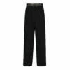 KENNEDY BLACK BELTED WIDE LEG TROUSER -Steve Madden Store SMP388 KENNEDY BELTED WIDE LEG TROUSERS BLACK 01