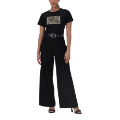 KENNEDY BLACK BELTED WIDE LEG TROUSER -Steve Madden Store SMP388 KENNEDY BLACK 1