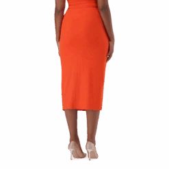 SADIE TANGERINE BODYCON SKIRT WITH ROSE -Steve Madden Store SMS304 SADIE BODYCON SKIRT WITH ROSE TANGERINE 20