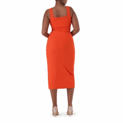 SADIE TANGERINE BODYCON SKIRT WITH ROSE -Steve Madden Store SMS304 SADIE BODYCON SKIRT WITH ROSE TANGERINE 9