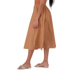 IVANNA CINNAMON FLARED MIDI SKIRT -Steve Madden Store SMS392IVANNA CINNAMON 10