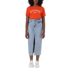 WILLOW TANGERINE OVERSIZED LOGO TEE -Steve Madden Store SMT192 TANG SMS248 MWASH 1
