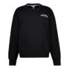 AMELIA BLACK OVERSIZED CREW NECK FLEECE SWEAT -Steve Madden Store SMT231 BLACK Front