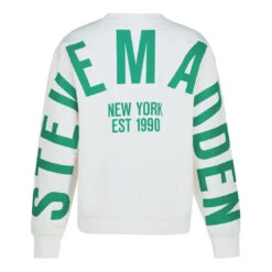 AMELIA CREAM OVERSIZED CREW NECK FLEECE SWEAT -Steve Madden Store SMT231 CREAM Back