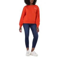 AMELIA TANGERINE OVERSIZED CREW NECK FLEECE SWEAT -Steve Madden Store SMT231 TANG SMD250 DWASH 1
