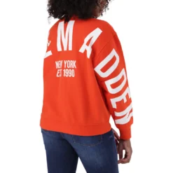 AMELIA TANGERINE OVERSIZED CREW NECK FLEECE SWEAT -Steve Madden Store SMT231 TANG SMD250 DWASH 26