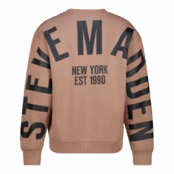 AMELIA BISCUIT OVERSIZED CREW NECK FLEECE SWEAT -Steve Madden Store SMT231 AMELIAOVERSIZEDCREWNECKFLEECESWEAT BISCUIT 02