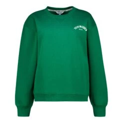 AMELIA EMERALD OVERSIZED CREW NECK FLEECE SWEAT