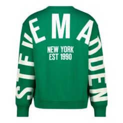 AMELIA EMERALD OVERSIZED CREW NECK FLEECE SWEAT -Steve Madden Store SMT231 AMELIAOVERSIZEDCREWNECKFLEECESWEAT EMERALDGREEN 02