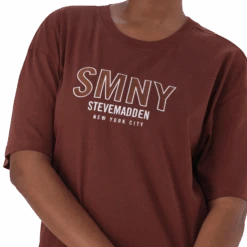 ATHENA TOBACCO OVERSIZED GRAPHIC T-SHIRT -Steve Madden Store SMT310 ATHENA OVERSIZED GRAPHIC T SHIRT TOBACCO 25