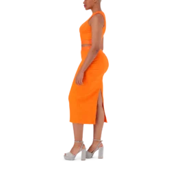 ALEXA ORANGE HIGH NECK CROPPED TOP -Steve Madden Store SMT353 ALEXA HIGH NECK CROPPED TOP ORANGE 4