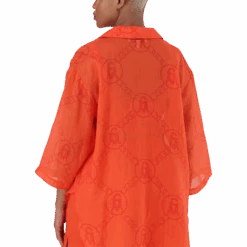 EDITH TANGERINE OVERSIZED SHIRT -Steve Madden Store SMT357 EDITH OVERSIZED SHIRT TANGERINE 12