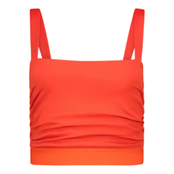 NADIA TANGERINE SQUARE NECK CROPPED TOP
