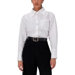 KIRA WHITE SPARKLE LOGO SHIRT -Steve Madden Store SMT384 KIRA WHITE 25
