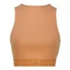 MABEL CINNAMON FITTED CROPPED TOP