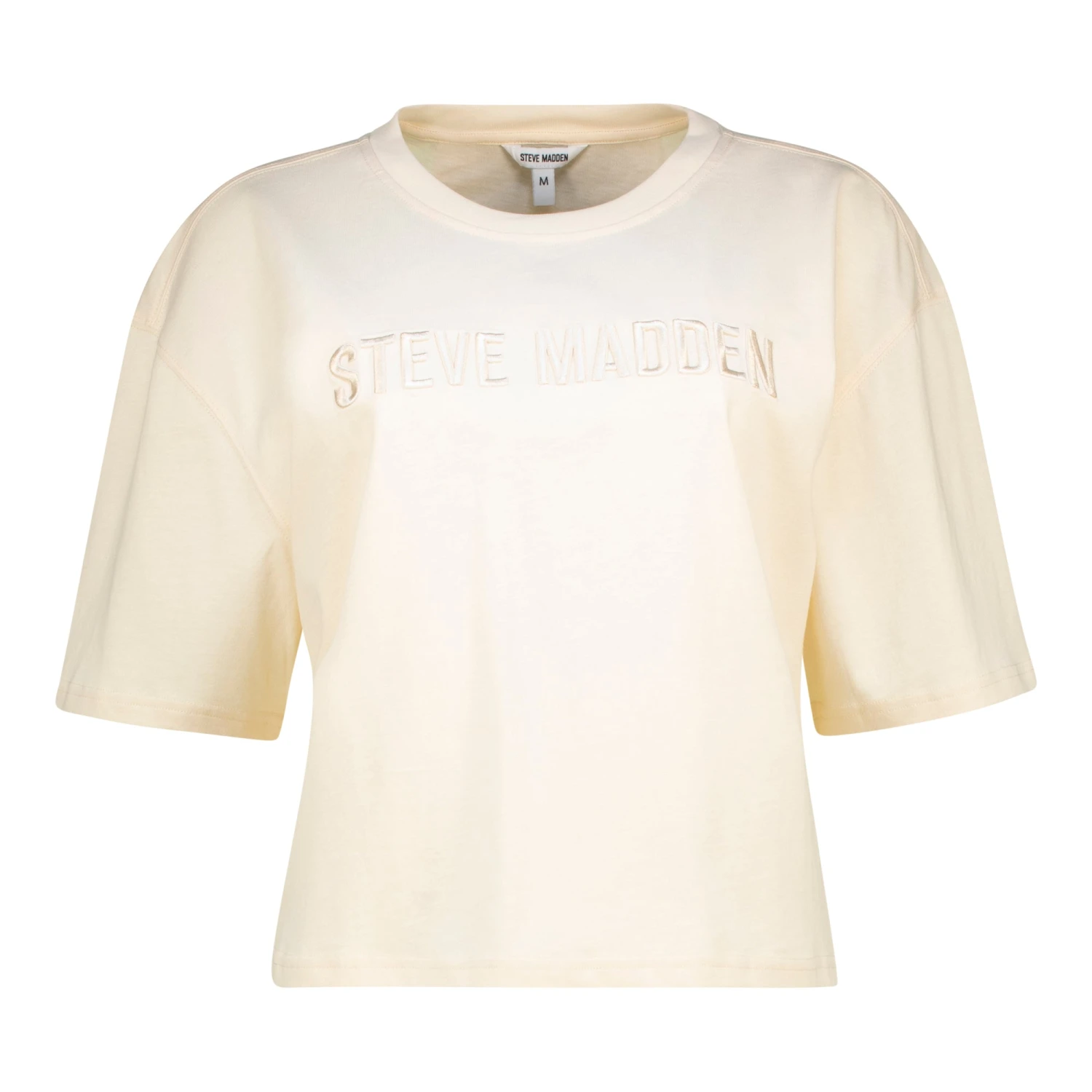 Steve Madden Store -Steve Madden Store SMT393 ALESSA CROPPED T SHIRT CHALK 01 1