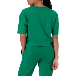 ALESSA EMERALD CROPPED BOXY T-SHIRT -Steve Madden Store SMT393 ALESSA EMERALD GREEN 10