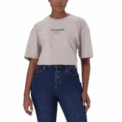 BRI PEBBLE OVERSIZED T-SHIRT -Steve Madden Store SMT403 BRI PEBBLE1 9