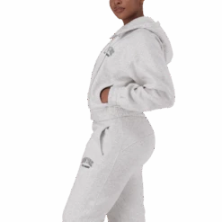 NOLA GREY MELANGE FLEECE HOODED SWEAT -Steve Madden Store SMT425 NOLA GREY 8