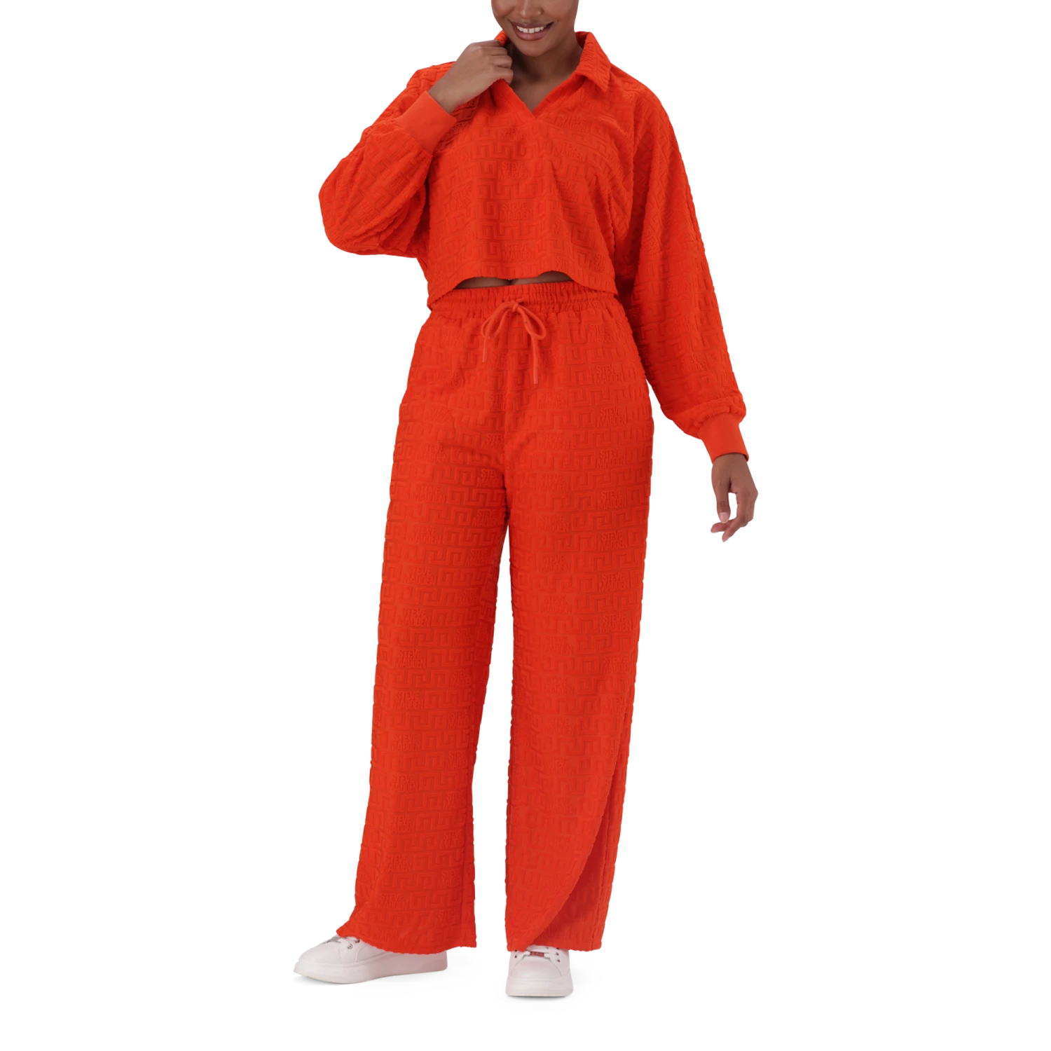 NATARA TANGERINE COLLARED TOP WITH EMBOSSED LOGO 4 NATARA TANGERINE COLLARED TOP WITH EMBOSSED LOGO - Image 2