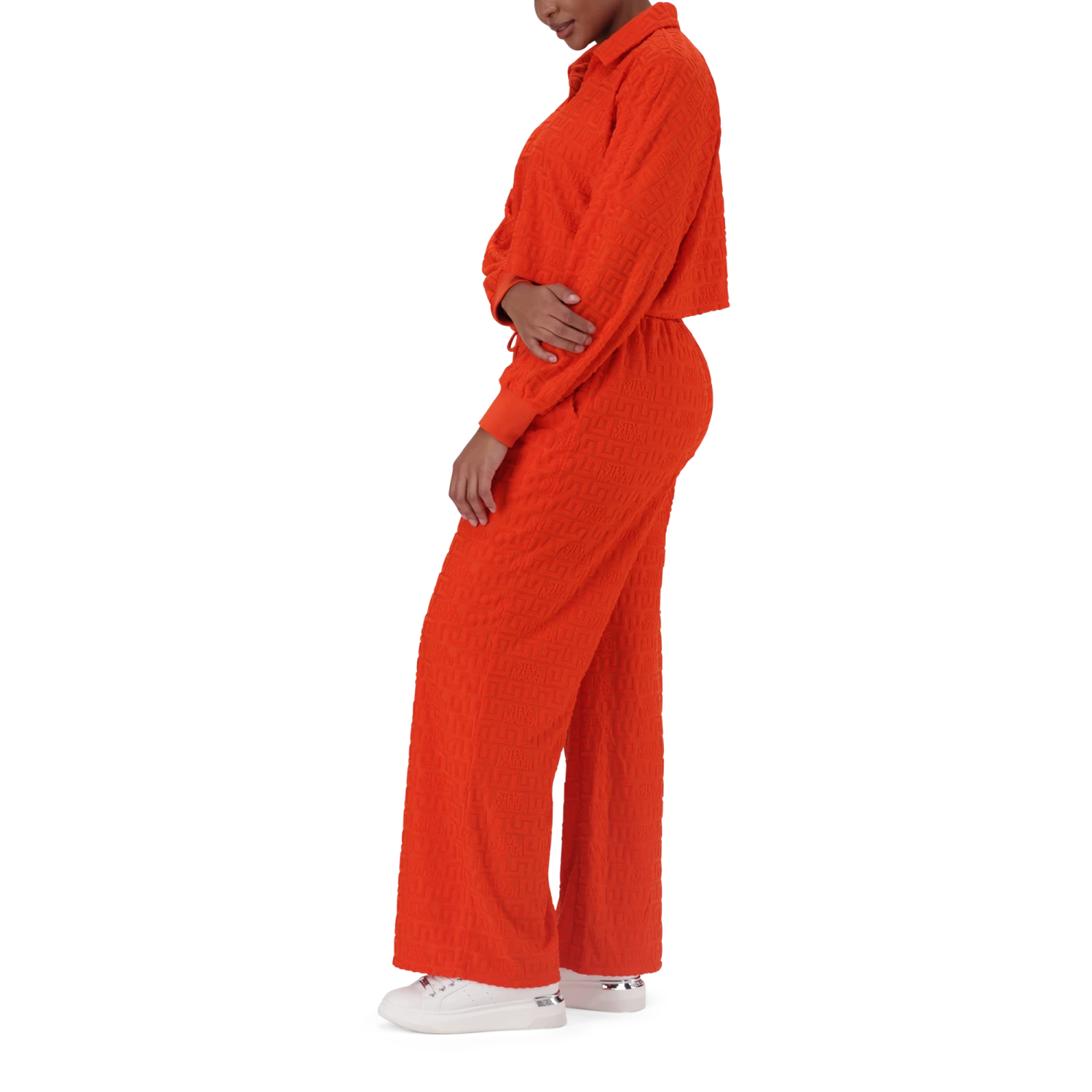 NATARA TANGERINE COLLARED TOP WITH EMBOSSED LOGO 5 NATARA TANGERINE COLLARED TOP WITH EMBOSSED LOGO - Image 3