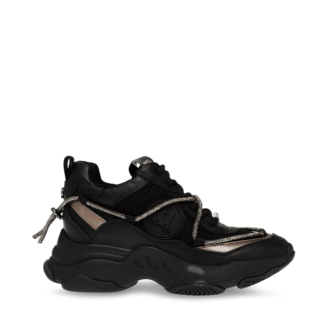 Steve Madden MOTOCROSS BLACK/PEWTER 4 Steve Madden MOTOCROSS BLACK/PEWTER - Image 2