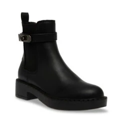 Steve Madden APPLIED BLACK ACTION LEATHER