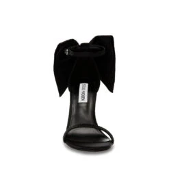 Steve Madden BELLAROSA BLACK SATIN -Steve Madden Store STEVEMADDEN SHOES BELLAROSA BLACKSATIN FRONT