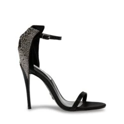 Steve Madden Store -Steve Madden Store STEVEMADDEN SHOES BELLAROSA BLACKSATIN SIDE