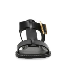 Steve Madden BRAELYNN BLACK LEATHER -Steve Madden Store STEVEMADDEN SHOES BRAELYNN BLACKLEATHER FRONT SMECOMM