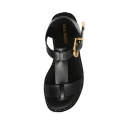 Steve Madden BRAELYNN BLACK LEATHER -Steve Madden Store STEVEMADDEN SHOES BRAELYNN BLACKLEATHER TOP SMECOMM