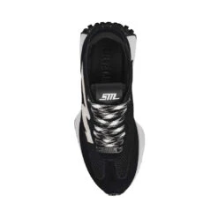 Steve Madden CAPITALE BLACK WHITE -Steve Madden Store STEVEMADDEN SHOES CAPITALE BLACKSUEDE TOP SMECOMM