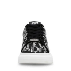 Steve Madden GLAZED BLACK SATIN -Steve Madden Store STEVEMADDEN SHOES GLAZED BLACKSATIN FRONT