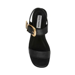 Steve Madden ISLANDER BLACK LEATHER -Steve Madden Store STEVEMADDEN SHOES ISLANDER BLACKLEATHER TOP