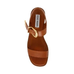 Steve Madden ISLANDER COGNAC LEATHER -Steve Madden Store STEVEMADDEN SHOES ISLANDER COGNACLEATHER TOP