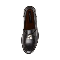 Steve Madden LANDFORD BLACK LEATHER -Steve Madden Store STEVEMADDEN SHOES LANDFORD BLACK TOP