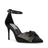 Steve Madden LILYANN BLACK SATIN -Steve Madden Store STEVEMADDEN SHOES LILYANN BLACKSATIN SMECOMM