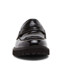 Steve Madden MAISONN BLACK LEATHER -Steve Madden Store STEVEMADDEN SHOES MAISONN BLACK FRONT