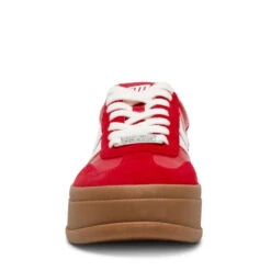 Steve Madden OFF-TRACK RED SUEDE -Steve Madden Store STEVEMADDEN SHOES OFF TRACK REDSUEDE FRONT SMECOMM