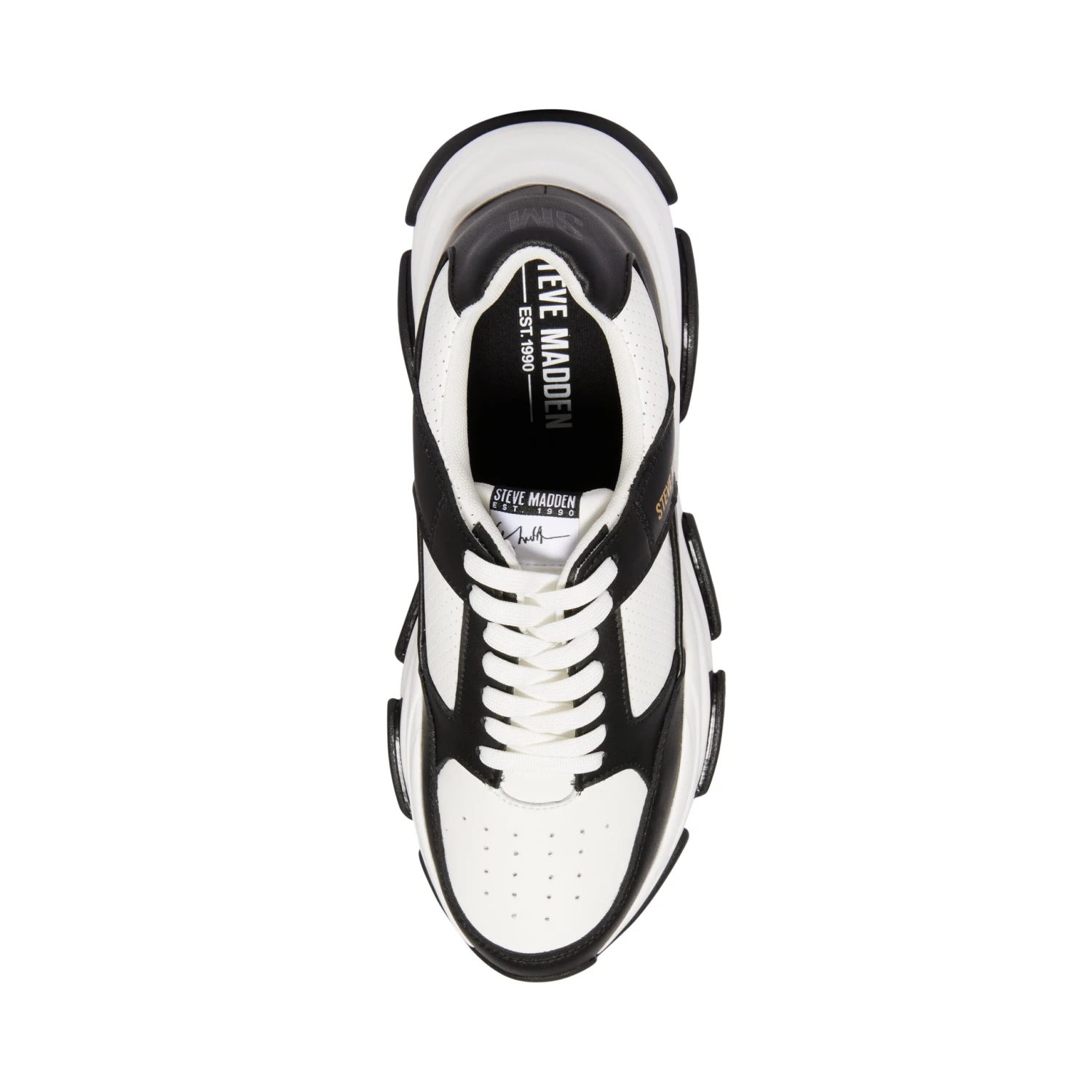 Steve Madden PARK WHITE BLACK 6 Steve Madden PARK WHITE BLACK - Image 4